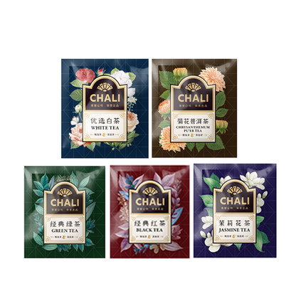 CHALI茶里茉莉花茶绿茶红茶菊花普洱茶春茶包袋装0色素0香精龙井