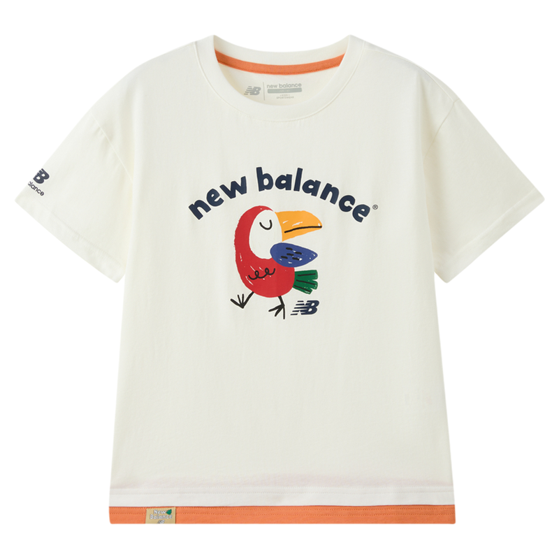 New Balance nb童装男女26年夏季新款假两件短袖T恤ND7EG62043