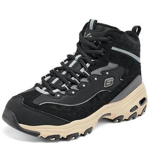 斯凯奇加绒高帮运动鞋绑带设计轻质减震柔软休闲鞋时尚百搭169075