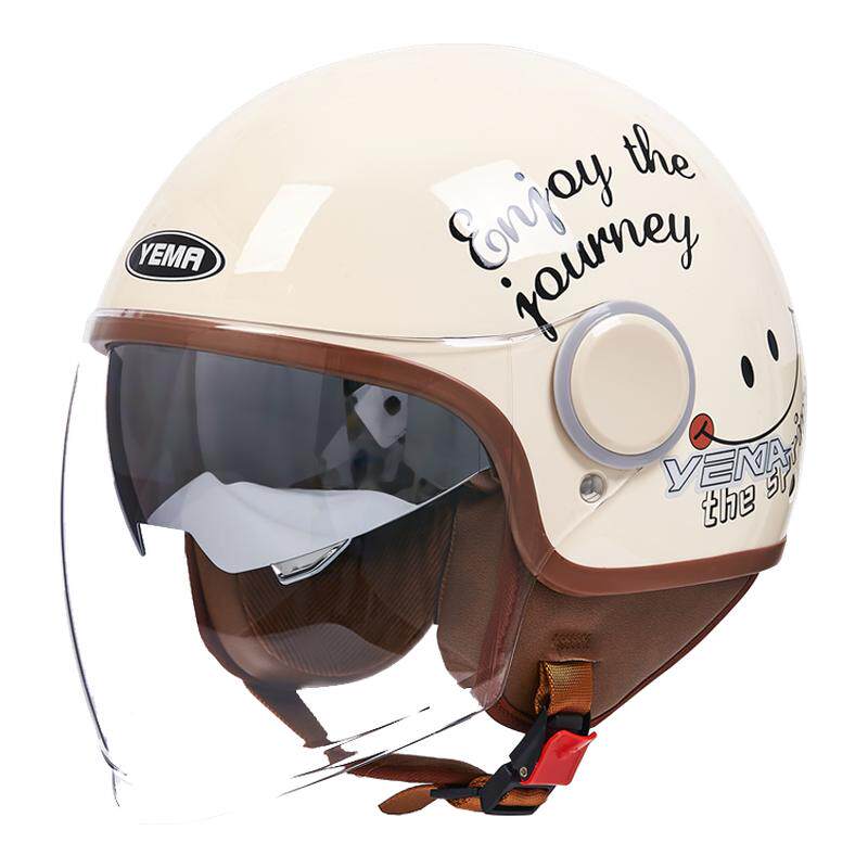 野马3C认证电动摩托车头盔男女四季通用电瓶车安全帽冬季保暖半盔