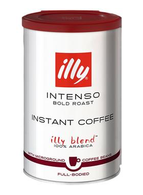 意利illy速溶冻干黑咖啡95g罐装浓醇咖啡粉无蔗糖添加原装进口