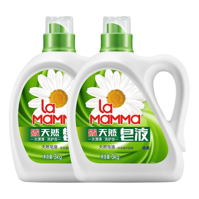 la妈妈壹选倍柔天然皂液升级版3000g家用大瓶装千克3kg洗衣液1kg