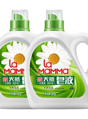 la妈妈壹选倍柔天然皂液升级版3000g家用大瓶装千克3kg洗衣液1kg