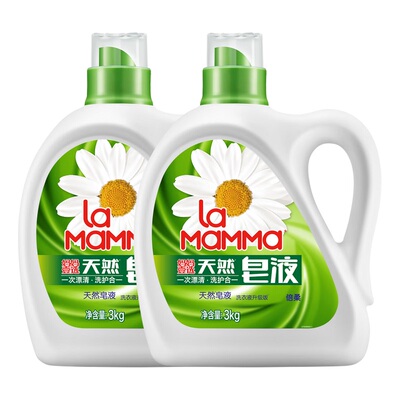 la妈妈壹选倍柔天然皂液升级版3000g家用大瓶装千克3kg洗衣液1kg