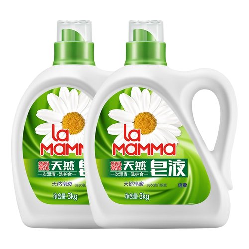 la妈妈壹选倍柔天然皂液升级版3000g家用大瓶装千克3kg洗衣液1kg