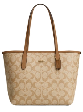 COACH/蔻驰官方 奥莱款女士City23老花单肩手提包小号托特包CN733