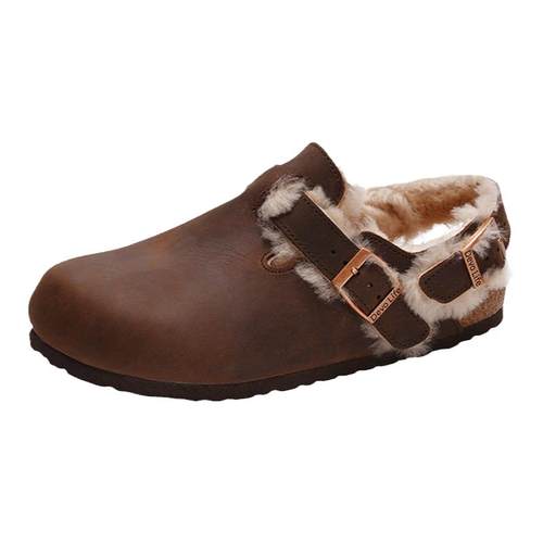 Devo/的沃加绒保暖包头鞋秋冬款