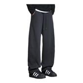 5cm FIVECM美式 拼接休闲裤 男2025秋冬加绒设计感抽绳直筒长裤