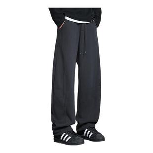 it :5cm/FIVECM美式拼接休闲裤男2025秋冬加绒设计感抽绳直筒长裤