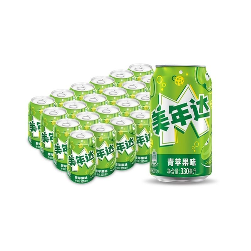 百事可乐组合330ml*24罐原味七喜美年达组合胖罐可乐碳酸饮料整箱