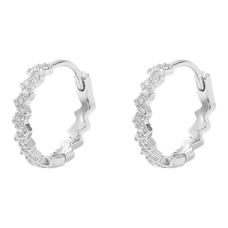 银色素圈耳环2025新款