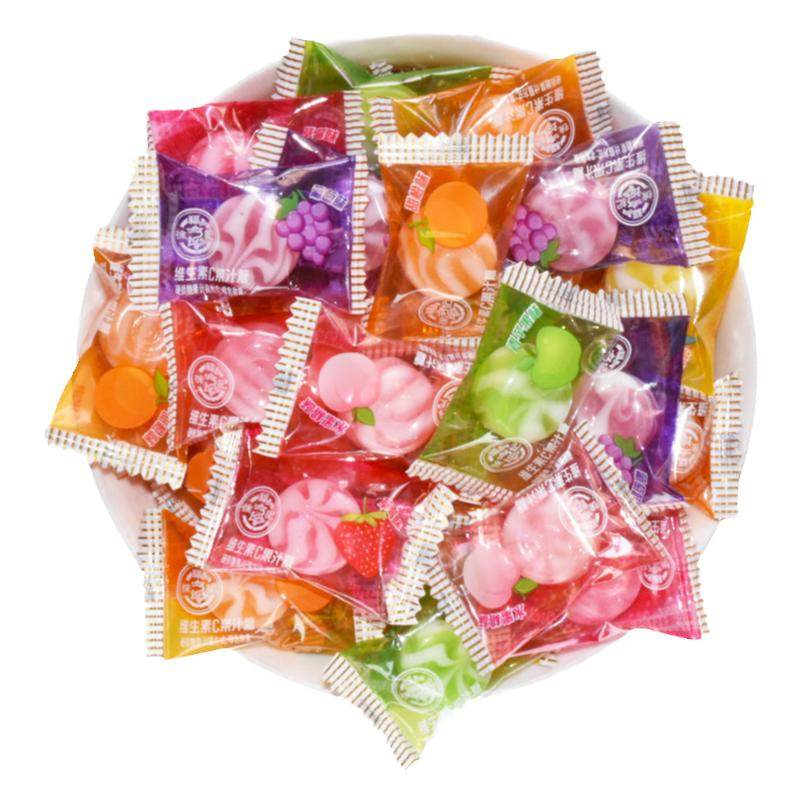 徐福记维生素C果汁硬糖多种水果口味小零食喜糖休闲糖果散装批发