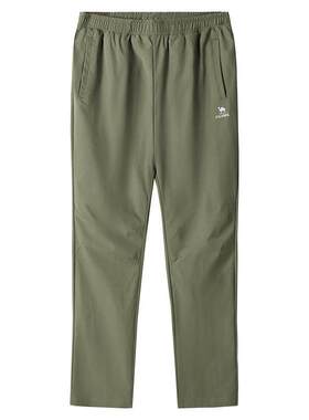 【速干】骆驼运动裤男士夏季直筒长裤女透气爸爸休闲速干跑步裤子