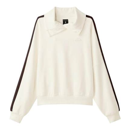 Skechers斯凯奇冬女上衣翻领针织套头卫衣 L424W087-00V7