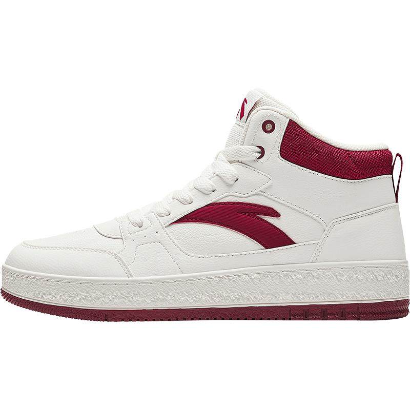 安踏高帮板鞋本命年男鞋红色冬季新款青年男士皮面防水休闲鞋子男,运动鞋new,板鞋,淘宝优惠券,粉丝福利购,淘宝优惠卷