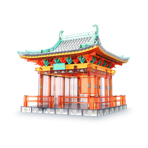 非遗榫卯积木古建筑拼装斗拱模型