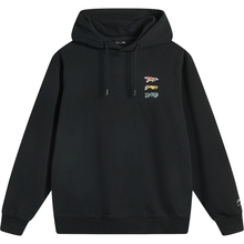 李宁卫衣男秋季2025新款情侣连帽衫长袖薄款黑色上衣针织运动服女