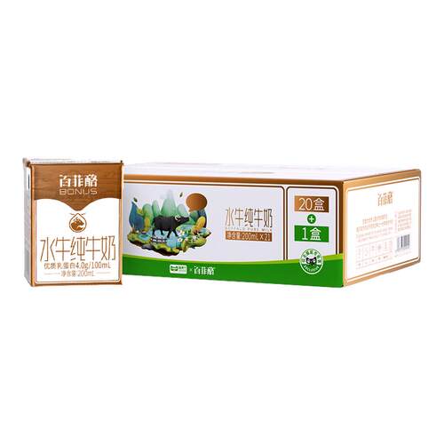 百菲酪4.0g水牛纯牛奶200ml*21盒