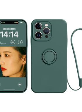 指环支架适用苹果17手机壳iPhone16promax新款15高级感14plus液态硅胶xs/xr保护套7/8plus全包防摔13高档Air