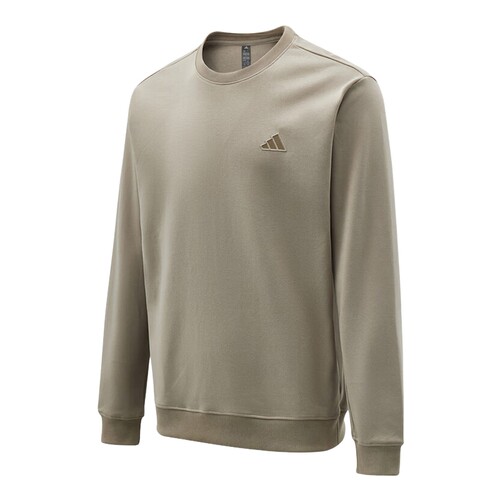 adidas阿迪达斯灰色简约圆领套头衫2026春男休闲针织卫衣 KR2505