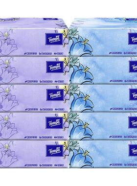 Tempo得宝mini蓝风铃香软抽四层加厚80抽10包/40包任选母婴推荐by