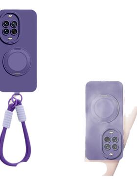 旋转支架适用华为nova15手机壳新款14ultra高级感斜挎长绳13pro全包防摔12液态硅胶9se男女10腕带手8/7软外后