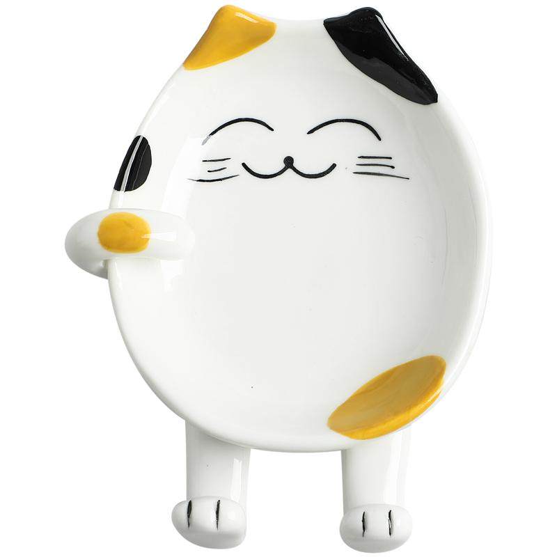 居家家卡通陶瓷锅盖架锅铲架一体厨房筷子托勺子置物架放锅盖神器