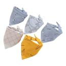 宝宝口水巾围脖婴儿三角巾新生儿纯棉防水围嘴兜男童女孩帅气围巾