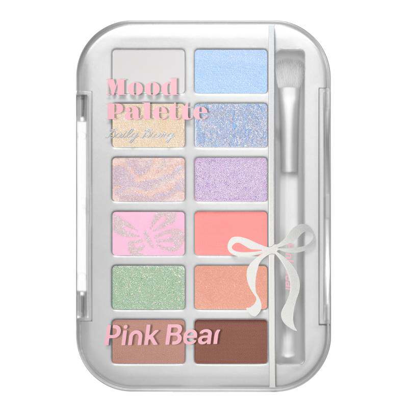 pinkbear皮可熊十二色眼影大地色眼影综合盘女生生日礼物日常学生