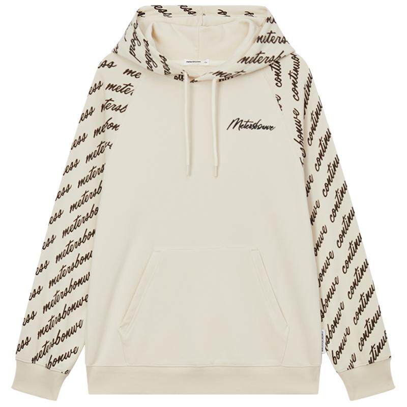美特斯邦威卫衣男款连帽套头印花插肩袖短上衣休闲百搭26春