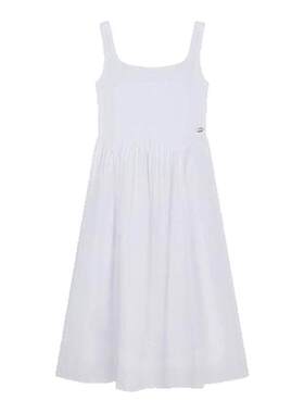 TeenieWeenie小熊女装白色连衣裙夏季优雅气质潮流黑色法式连身裙