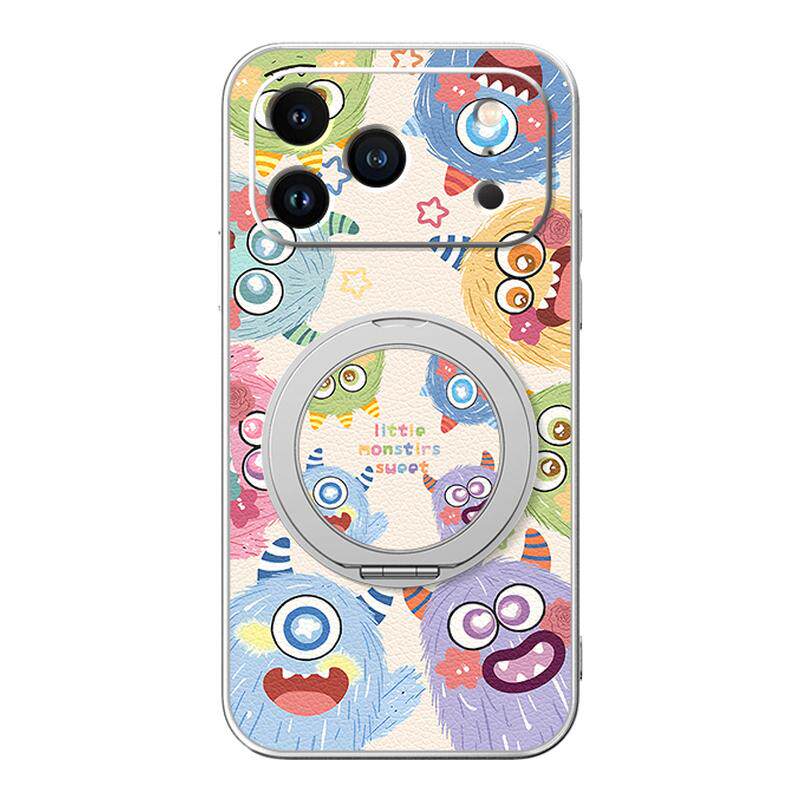适用苹果17promax手机壳iphone16苹果15/14新款13磁吸支架xs挂绳11/12女款16plus卡通硅胶小羊皮air小怪兽