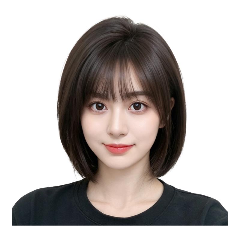全真发初恋修颜波波头假发图片