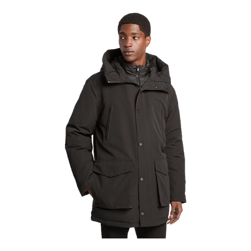 【2件折上折】MICHAEL KORS MK 男士工装风中长款连帽棉服外套