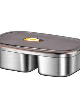 华际达304不锈钢饭盒上班族微波炉加热学生初中生专用分格餐盒