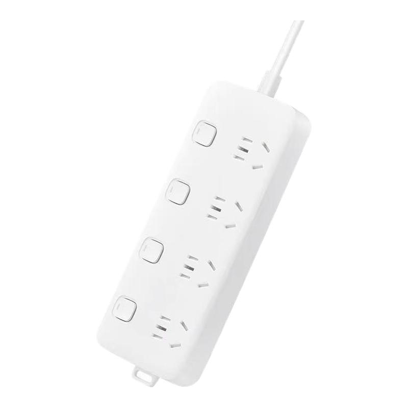 小米插线板多功能家用插排4位4控多孔位分控开关插座延长接线板