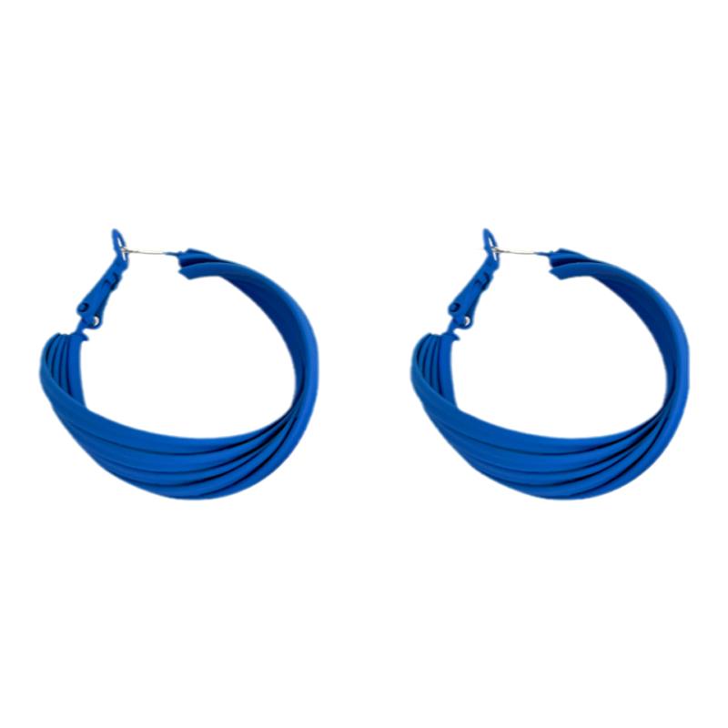 克莱因蓝耳环纯银耳钉女