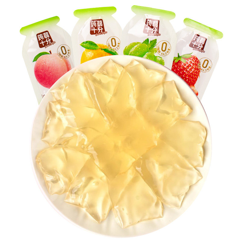 盐津铺子蒟蒻果冻0脂肪零食小吃解馋独立小包装休闲零食即食果冻