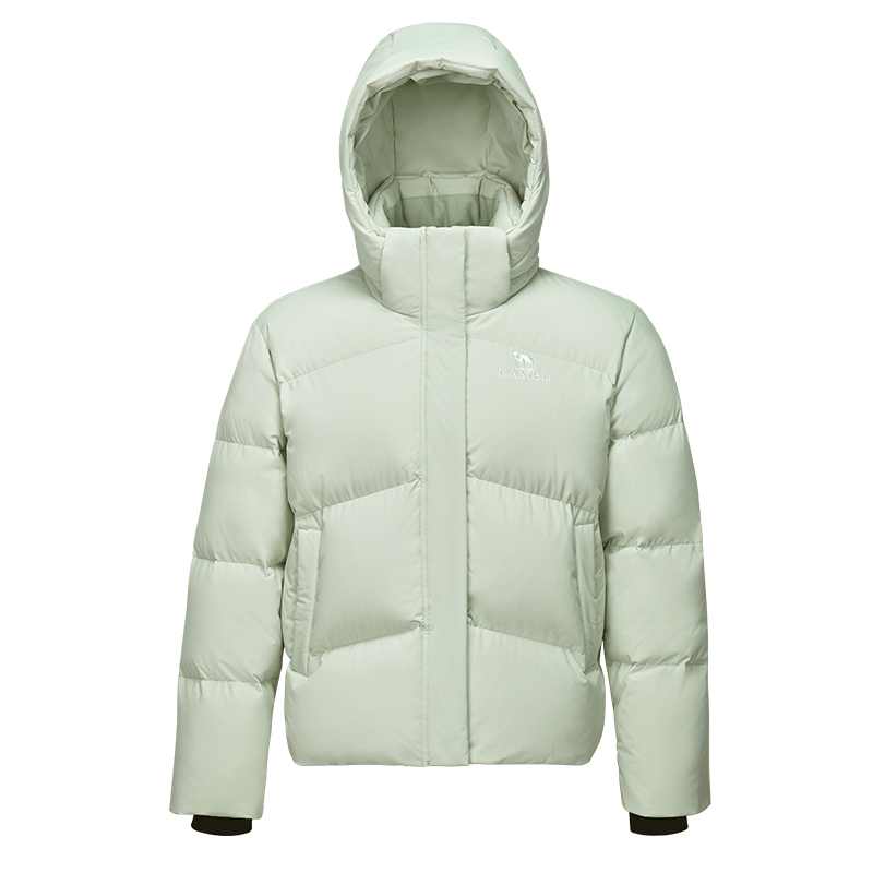 骆驼连帽羽绒服三防外套男女款