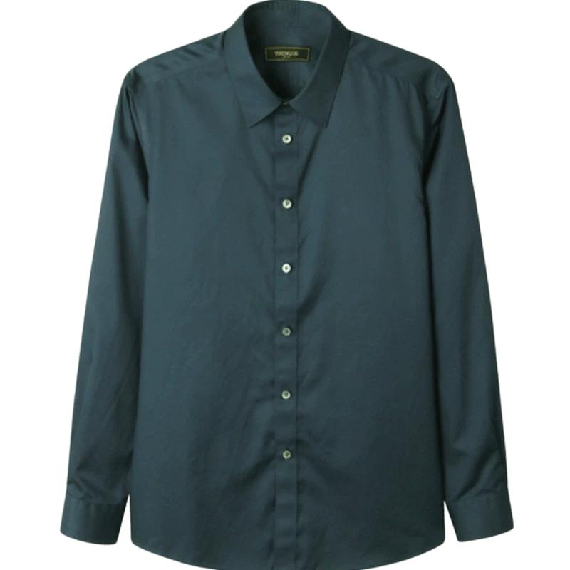 雅戈尔商务休闲羊毛长袖衬衫