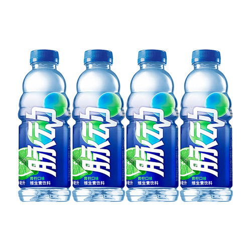 脉动维生素饮料600ml*4瓶青柠口味散装运动出游补水饮料rxc