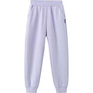 大童宝宝黑色长裤 新款 厚 子男童女童加绒运动秋冬季 巴拉巴拉儿童裤