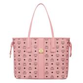 MCM LIZ中号桃花粉托特包购物袋子母包通勤手提