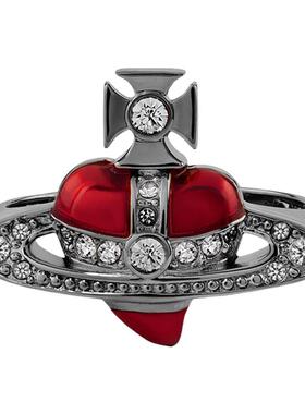 【新品】Vivienne Westwood西太后New Diamante灰色心形戒指