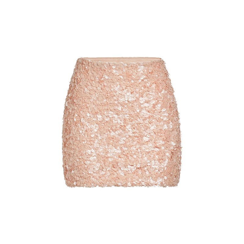 FIVE PLUS珠光柔粉甜美元气亮片款直筒宽松优雅女半身裙26春新品,女装/女士精品,半身裙,淘宝优惠券,粉丝福利购,淘宝优惠卷