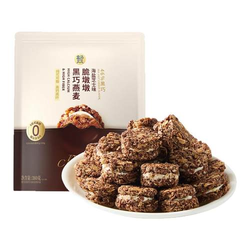 盒马 黑巧燕麦脆墩墩 海盐芝士味 380g