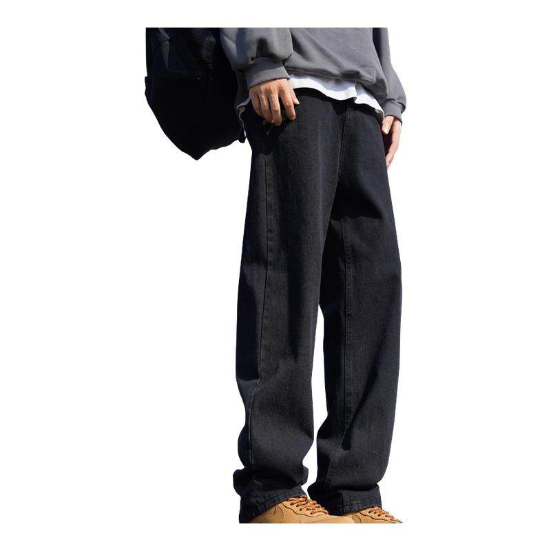 罗蒙加绒牛仔裤男士秋冬季2025新款宽松直筒男生休闲阔腿裤子男款,男装,牛仔裤,淘宝优惠券,粉丝福利购,淘宝优惠卷