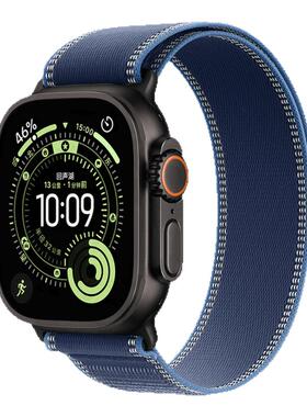 适用苹果手表表带iwatch11回环表带Ultra2/3运动野径尼龙s9/8/7/6/5/se3替换腕带applewatch新款男女49mm潮