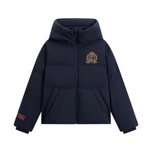 时尚 Kappa卡帕女装 经典 新款 百搭保暖连帽羽绒服K0F82YY07 2025冬季