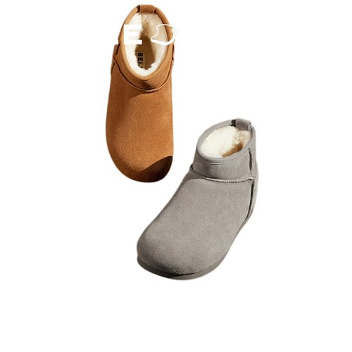 百丽小土豆厚底吐司雪地